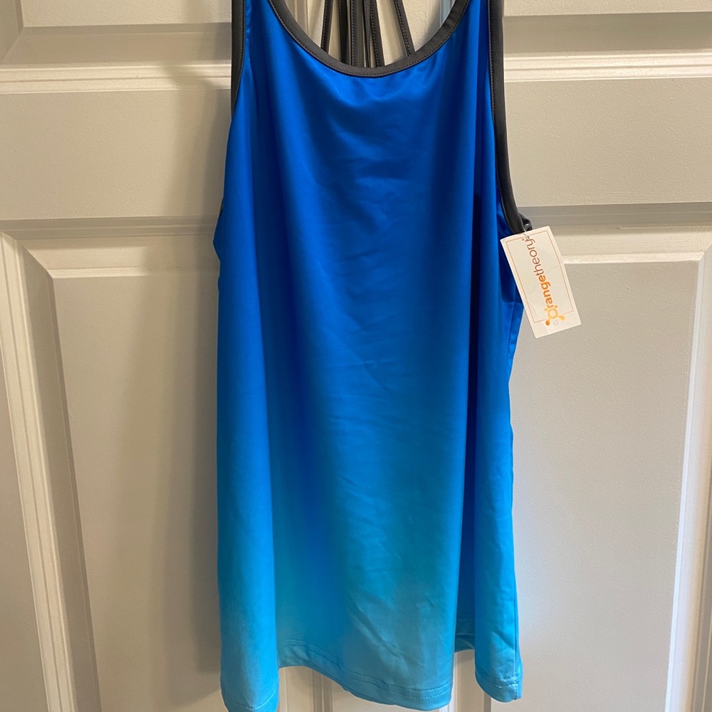 ORANGETHEORY Blue Ombré Tank Top size Large
